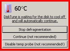 disk temp too high