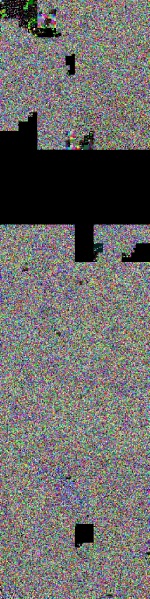 representation binary data of intact JPEG with large parts missing due to bad sectors