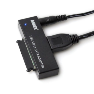 To recover data from the system drive, use an adapter to connect it to a PC running Windows.