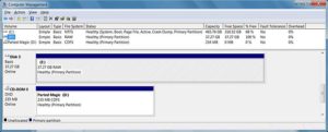 disk management shows partition as RAW