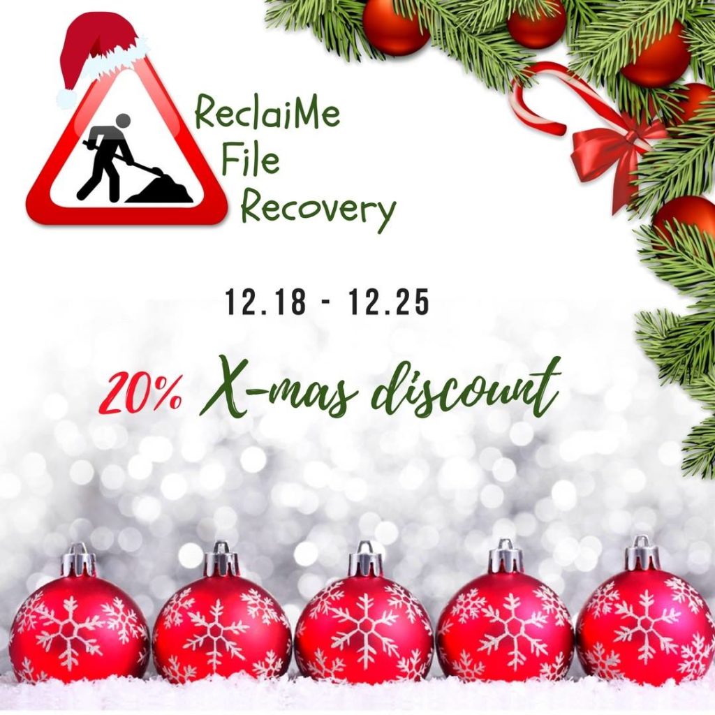 20% XMAS discount reclaime