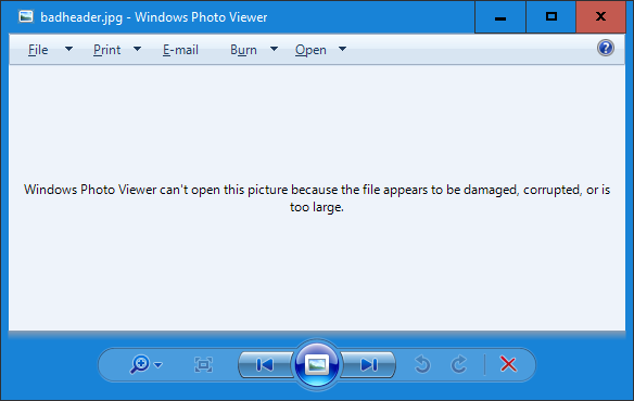 Repair Corrupt JPEG Header: Windows photo viewer can't open this picture ..