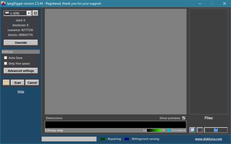 JpegDigger screenshot