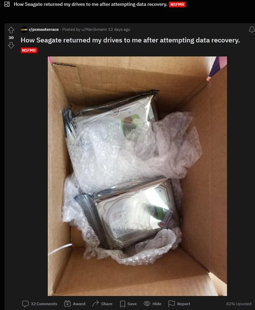 Packaging Seagate Data Recovery Services